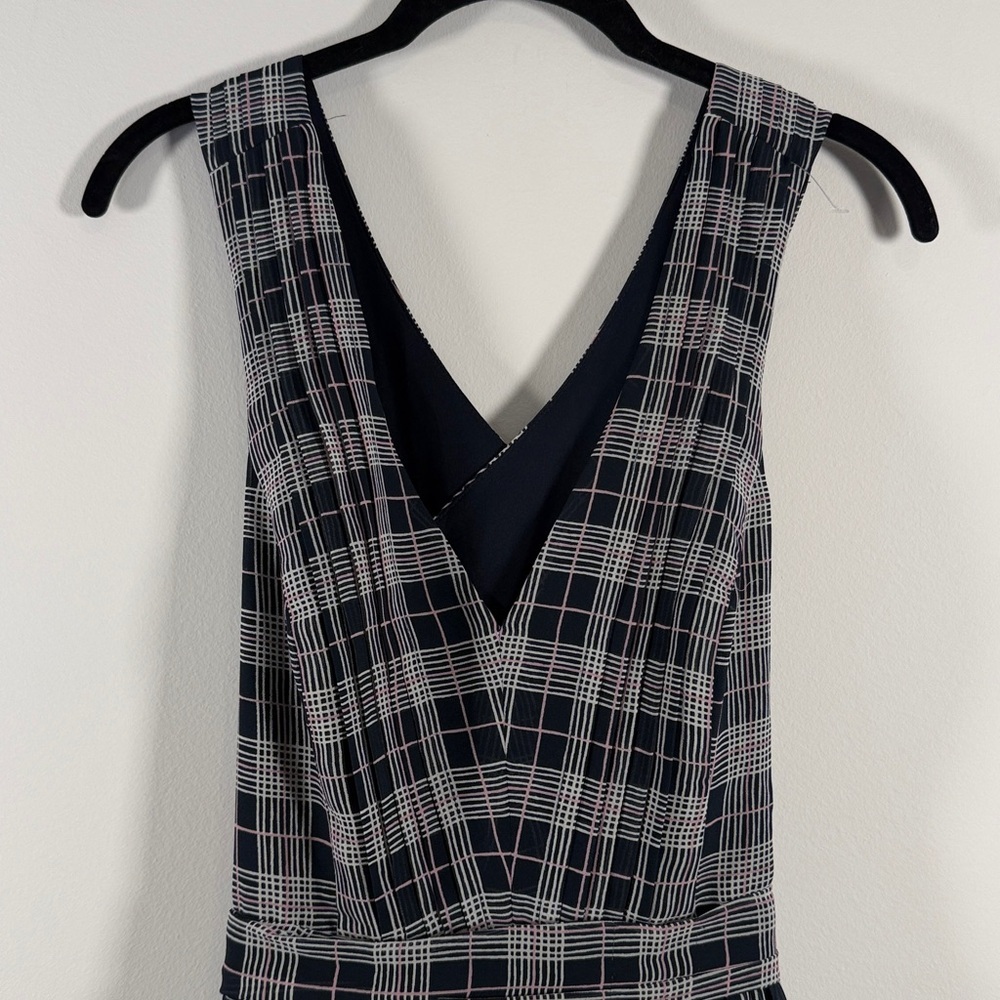 NWT Club Monaco Plaid Cross-Back Dress - Picture 5 of 11